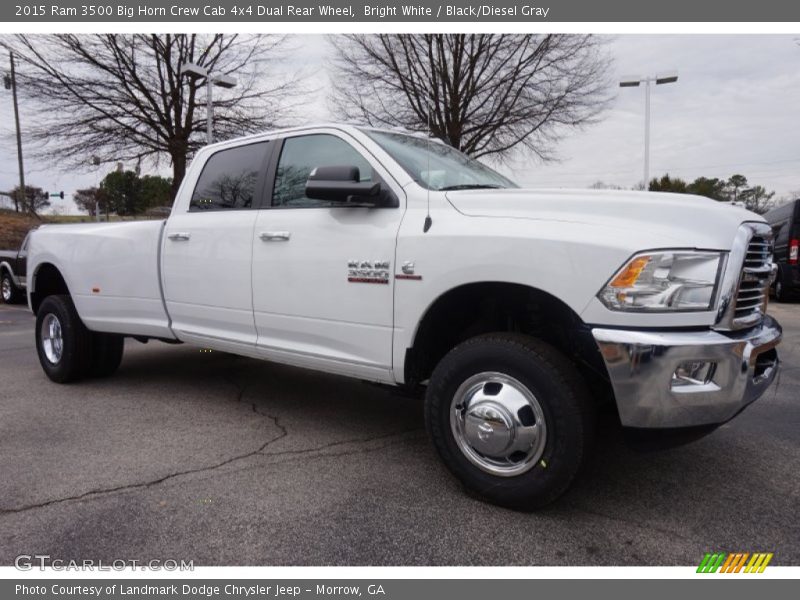 Front 3/4 View of 2015 3500 Big Horn Crew Cab 4x4 Dual Rear Wheel