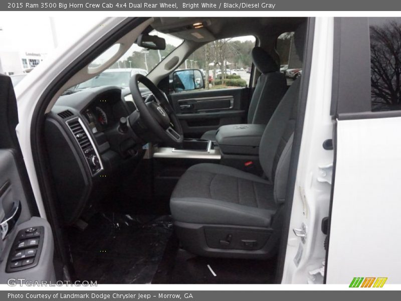 Bright White / Black/Diesel Gray 2015 Ram 3500 Big Horn Crew Cab 4x4 Dual Rear Wheel