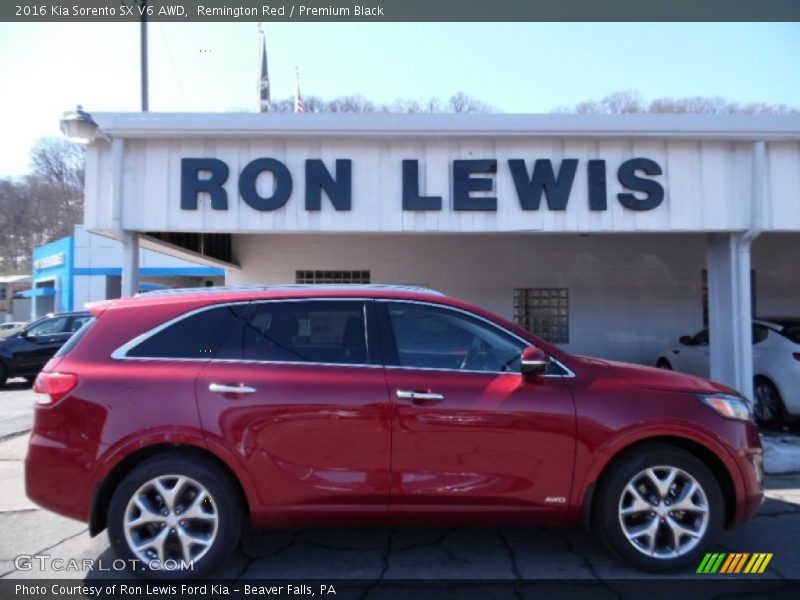 Remington Red / Premium Black 2016 Kia Sorento SX V6 AWD