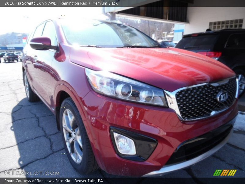 Remington Red / Premium Black 2016 Kia Sorento SX V6 AWD