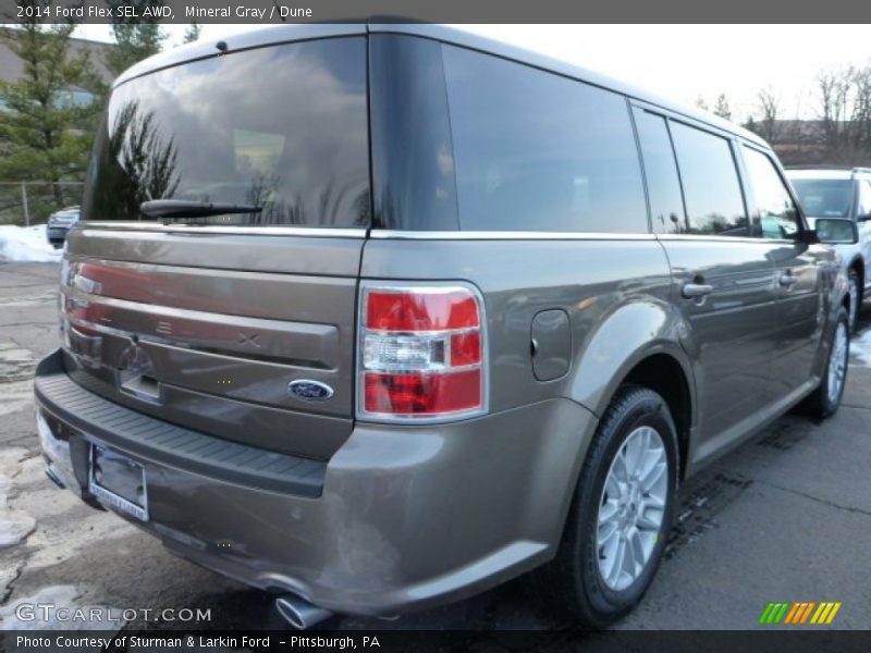 Mineral Gray / Dune 2014 Ford Flex SEL AWD
