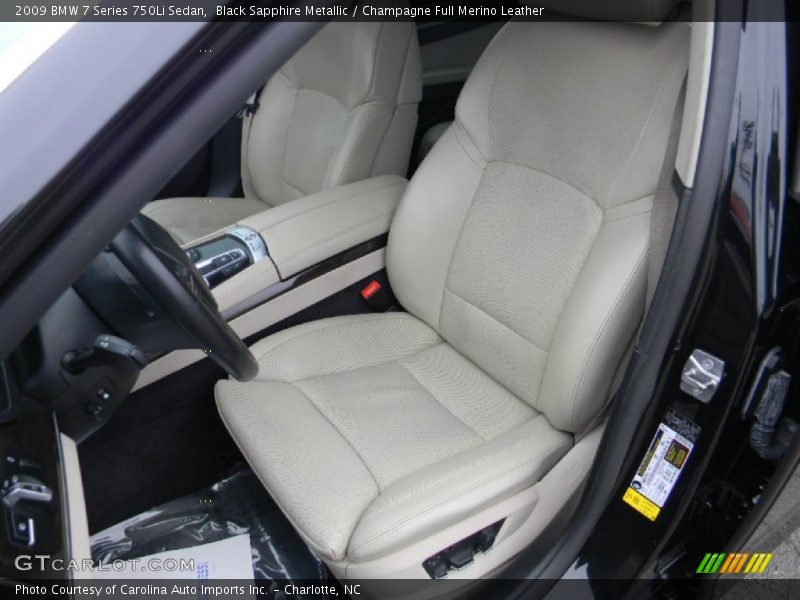 Front Seat of 2009 7 Series 750Li Sedan