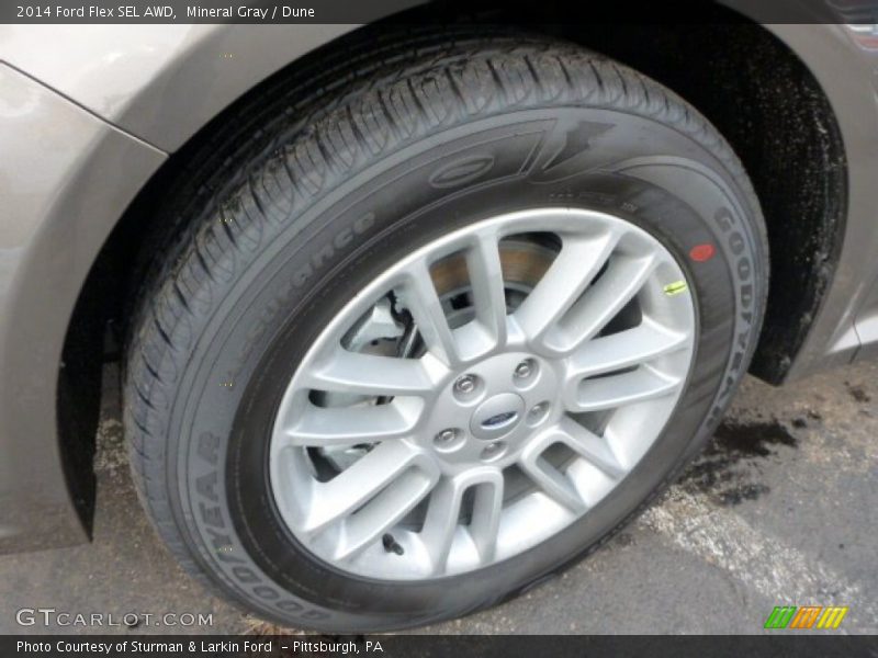 Mineral Gray / Dune 2014 Ford Flex SEL AWD