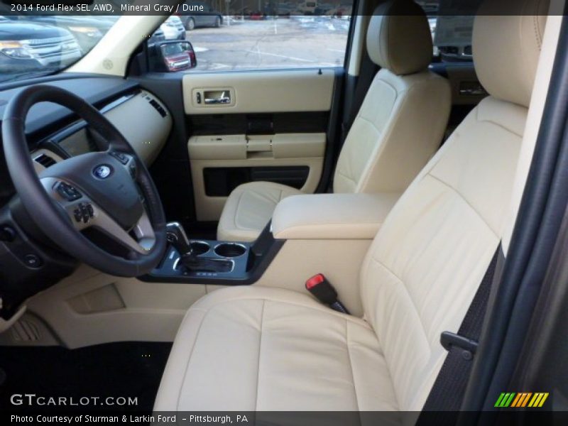 Mineral Gray / Dune 2014 Ford Flex SEL AWD