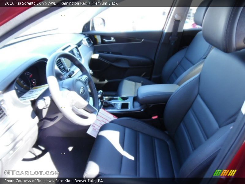 Front Seat of 2016 Sorento SX V6 AWD