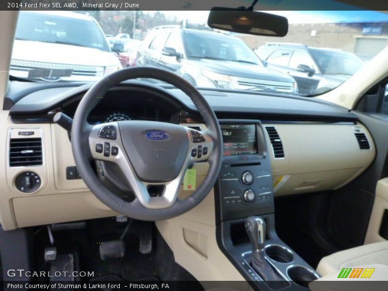 Mineral Gray / Dune 2014 Ford Flex SEL AWD