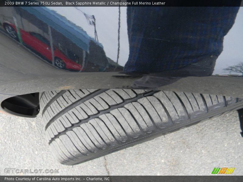 Black Sapphire Metallic / Champagne Full Merino Leather 2009 BMW 7 Series 750Li Sedan