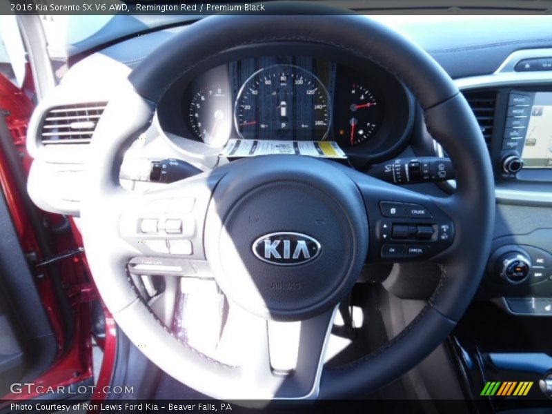 Remington Red / Premium Black 2016 Kia Sorento SX V6 AWD
