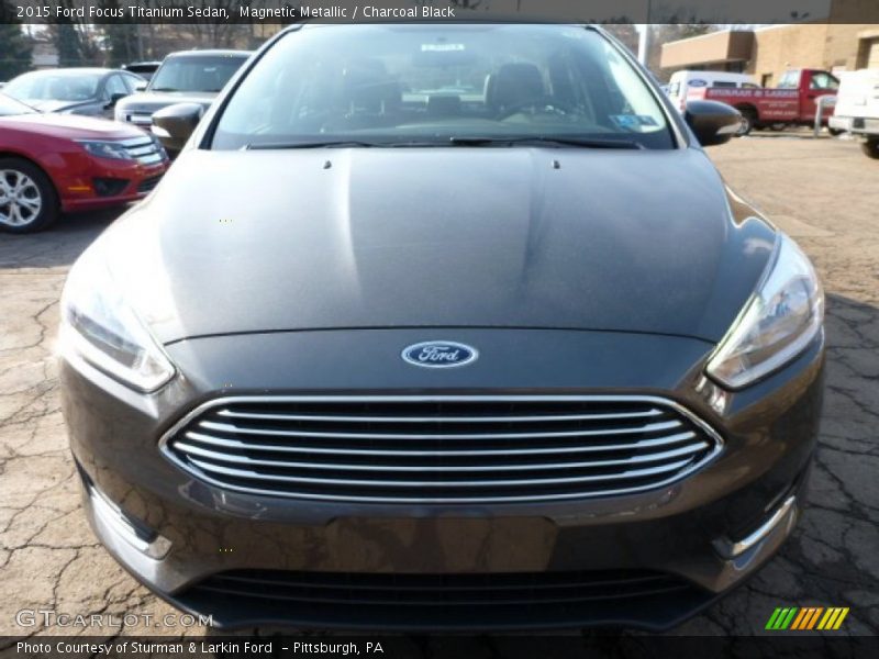 Magnetic Metallic / Charcoal Black 2015 Ford Focus Titanium Sedan