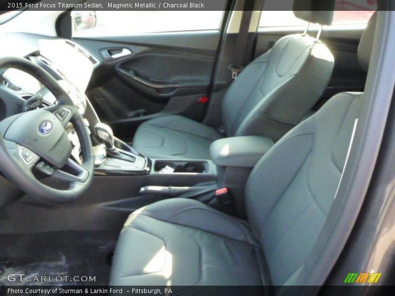 Magnetic Metallic / Charcoal Black 2015 Ford Focus Titanium Sedan