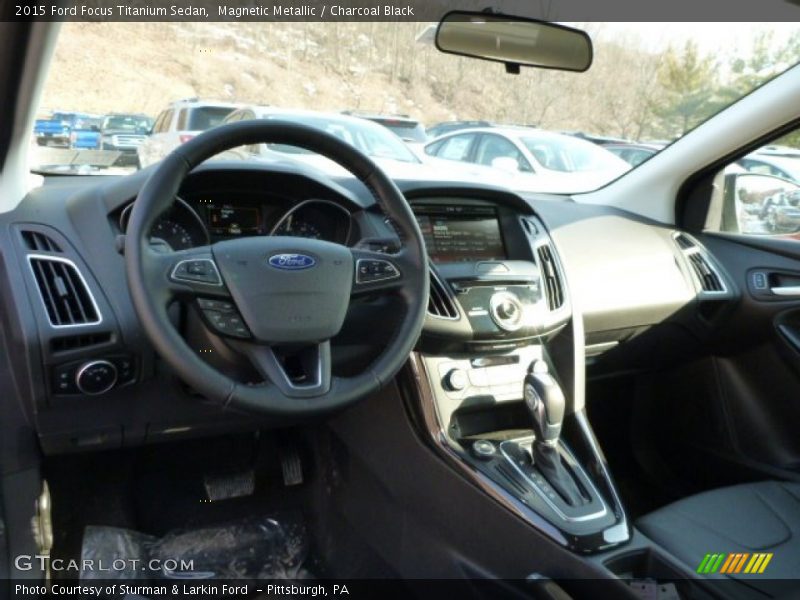 Magnetic Metallic / Charcoal Black 2015 Ford Focus Titanium Sedan