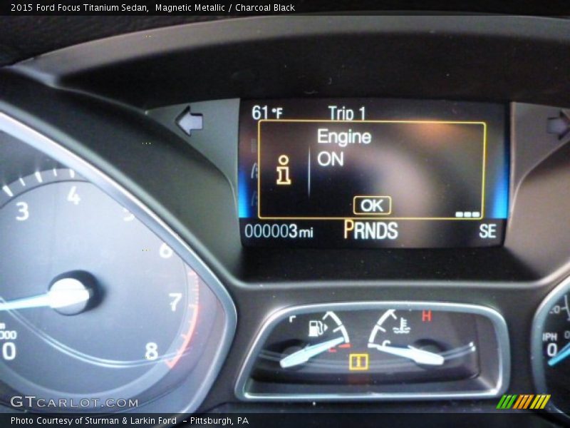 Magnetic Metallic / Charcoal Black 2015 Ford Focus Titanium Sedan
