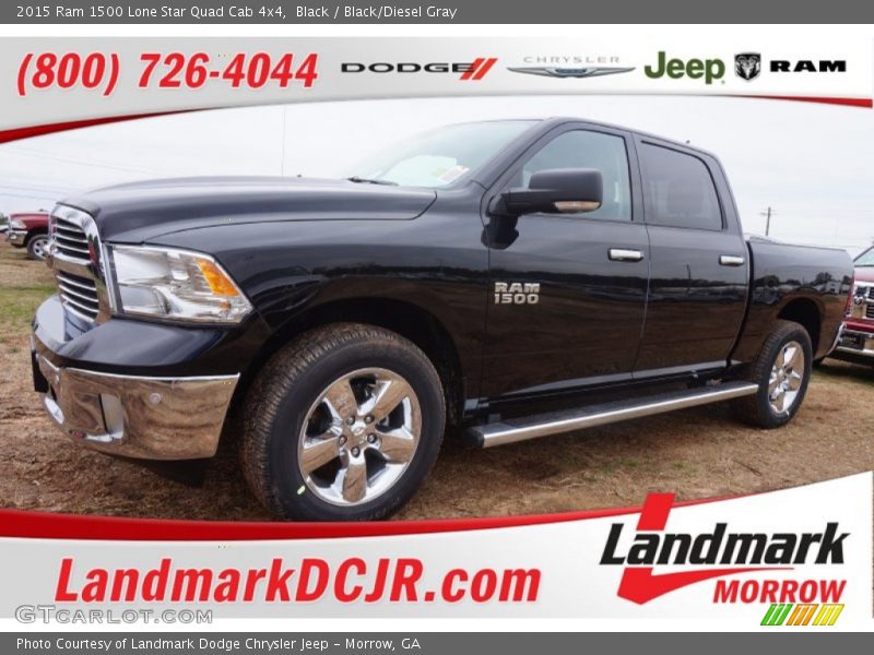 Black / Black/Diesel Gray 2015 Ram 1500 Lone Star Quad Cab 4x4