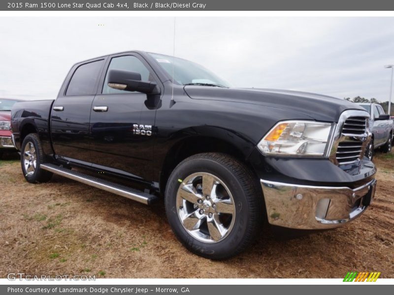 Black / Black/Diesel Gray 2015 Ram 1500 Lone Star Quad Cab 4x4