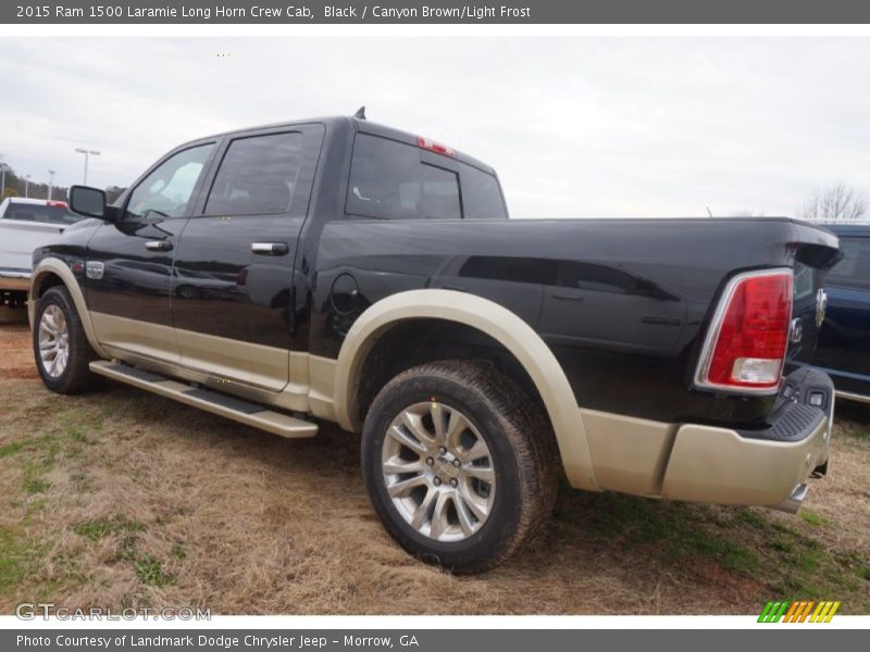 Black / Canyon Brown/Light Frost 2015 Ram 1500 Laramie Long Horn Crew Cab