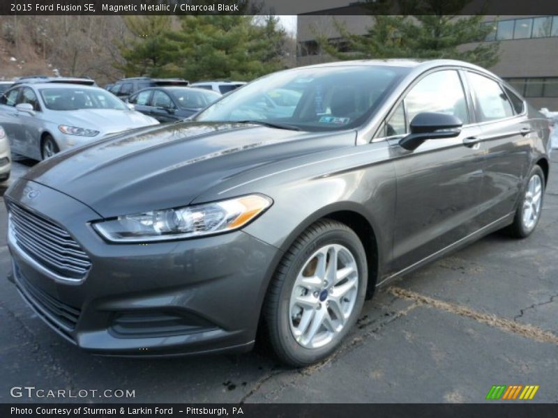 Magnetic Metallic / Charcoal Black 2015 Ford Fusion SE