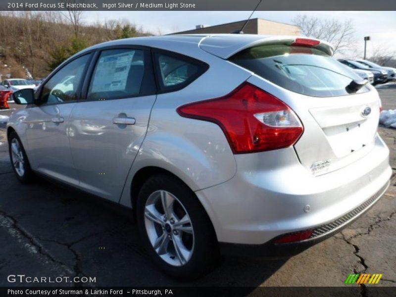 Ingot Silver / Medium Light Stone 2014 Ford Focus SE Hatchback