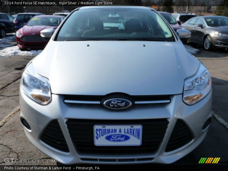 Ingot Silver / Medium Light Stone 2014 Ford Focus SE Hatchback