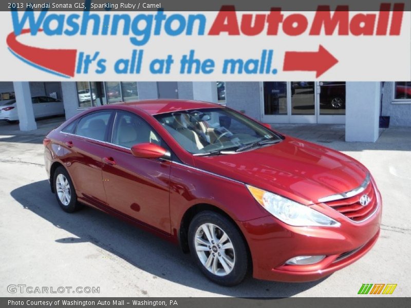 Sparkling Ruby / Camel 2013 Hyundai Sonata GLS
