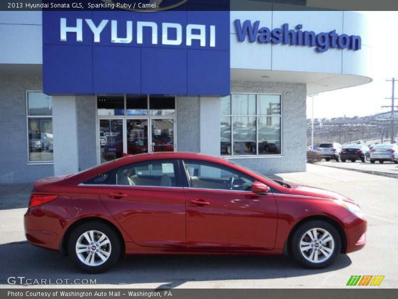 Sparkling Ruby / Camel 2013 Hyundai Sonata GLS