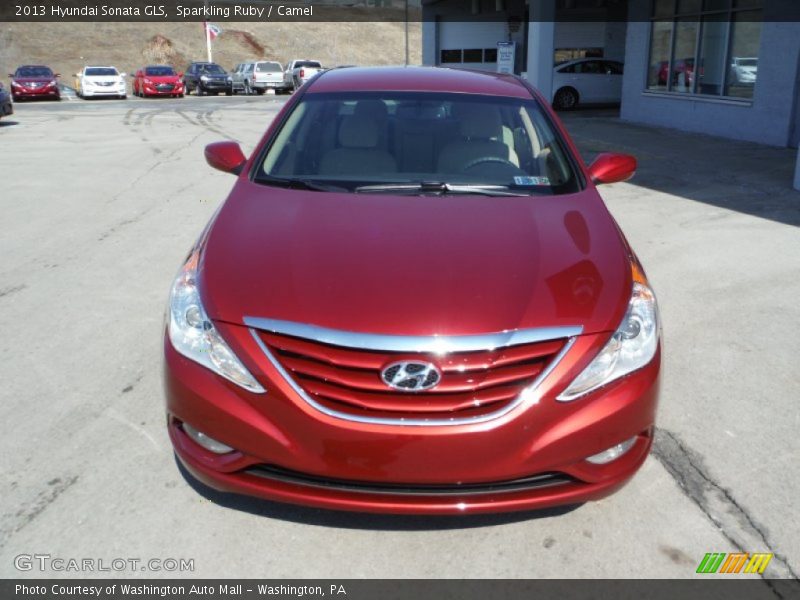 Sparkling Ruby / Camel 2013 Hyundai Sonata GLS
