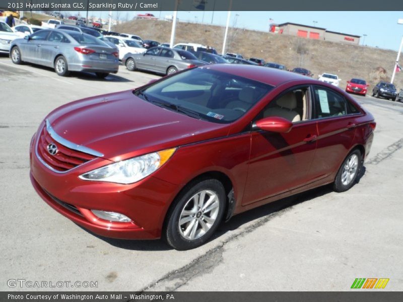 Sparkling Ruby / Camel 2013 Hyundai Sonata GLS