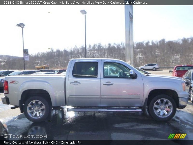 Pure Silver Metallic / Very Dark Cashmere/Light Cashmere 2011 GMC Sierra 1500 SLT Crew Cab 4x4