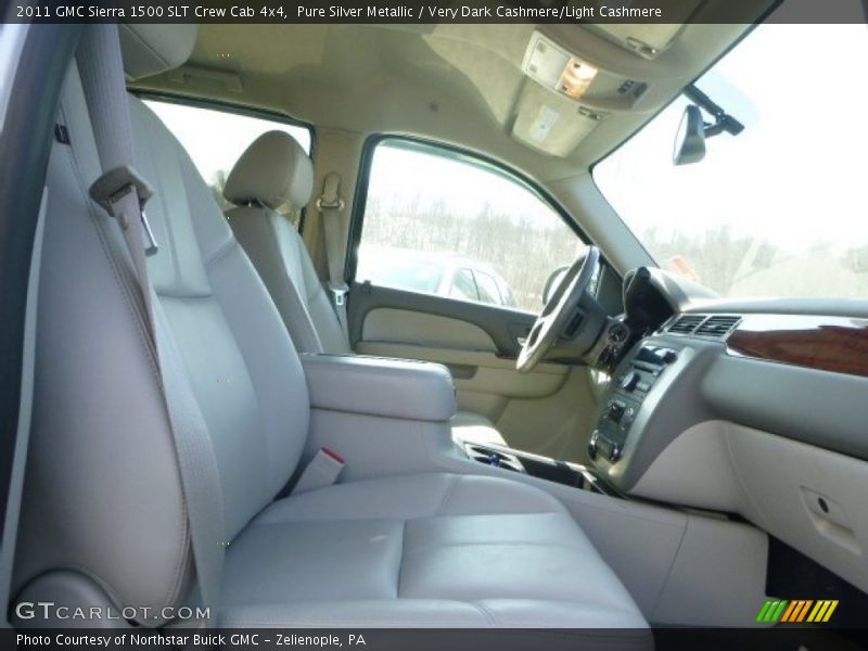 Pure Silver Metallic / Very Dark Cashmere/Light Cashmere 2011 GMC Sierra 1500 SLT Crew Cab 4x4