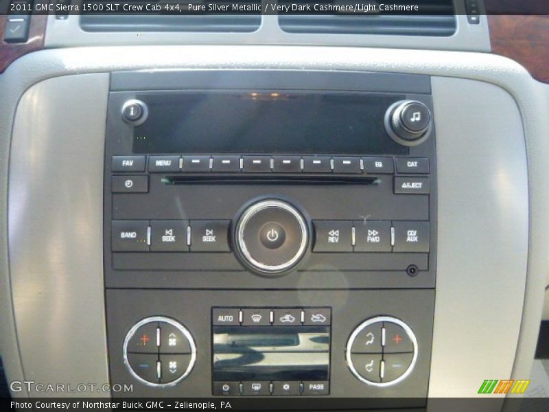 Pure Silver Metallic / Very Dark Cashmere/Light Cashmere 2011 GMC Sierra 1500 SLT Crew Cab 4x4