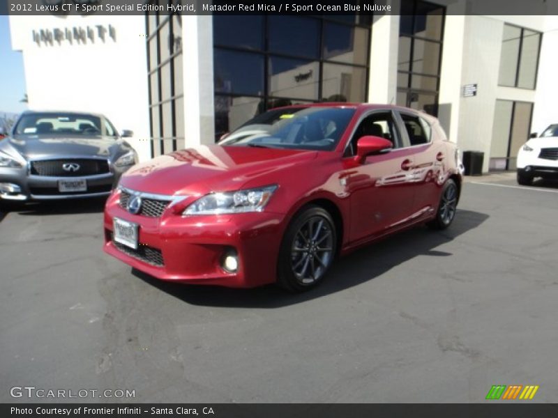 Matador Red Mica / F Sport Ocean Blue Nuluxe 2012 Lexus CT F Sport Special Edition Hybrid