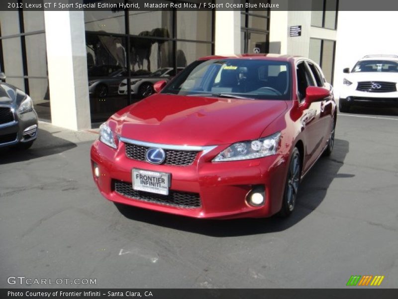 Matador Red Mica / F Sport Ocean Blue Nuluxe 2012 Lexus CT F Sport Special Edition Hybrid