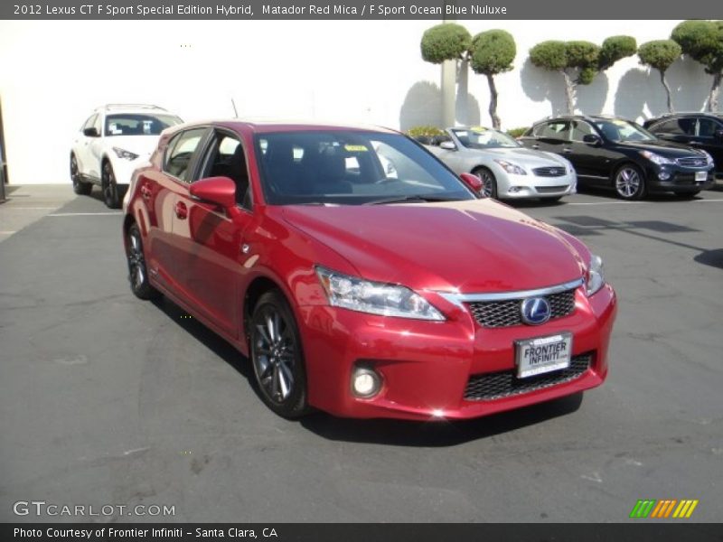 Matador Red Mica / F Sport Ocean Blue Nuluxe 2012 Lexus CT F Sport Special Edition Hybrid