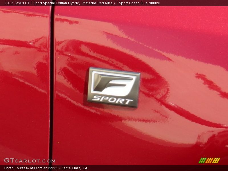Matador Red Mica / F Sport Ocean Blue Nuluxe 2012 Lexus CT F Sport Special Edition Hybrid