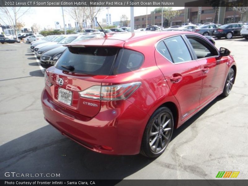 Matador Red Mica / F Sport Ocean Blue Nuluxe 2012 Lexus CT F Sport Special Edition Hybrid