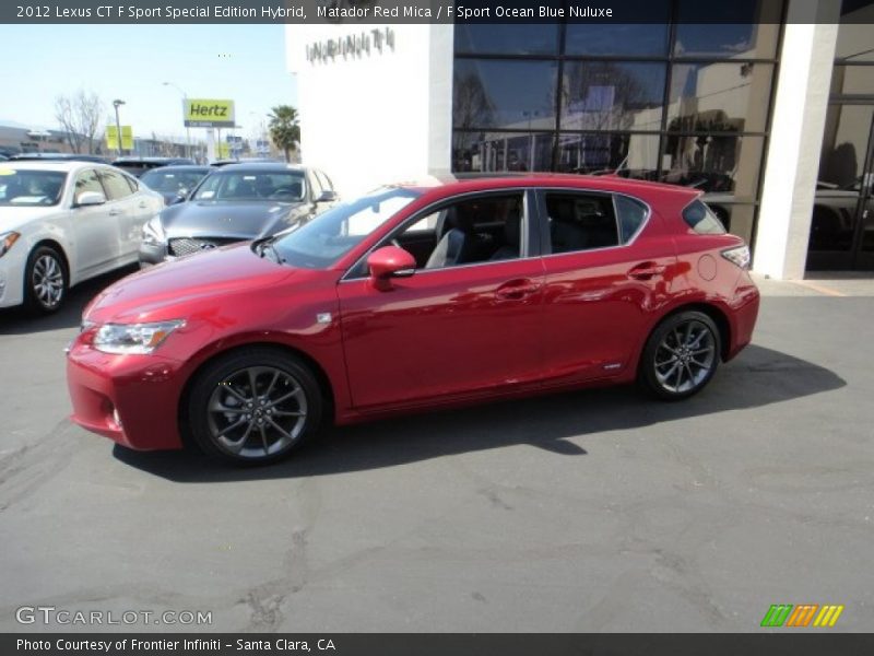 Matador Red Mica / F Sport Ocean Blue Nuluxe 2012 Lexus CT F Sport Special Edition Hybrid
