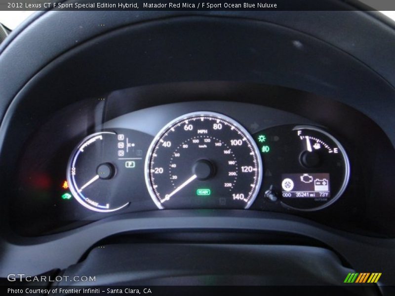 Matador Red Mica / F Sport Ocean Blue Nuluxe 2012 Lexus CT F Sport Special Edition Hybrid