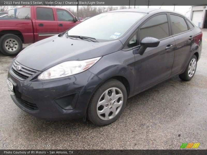 Violet Gray / Charcoal Black/Light Stone 2013 Ford Fiesta S Sedan