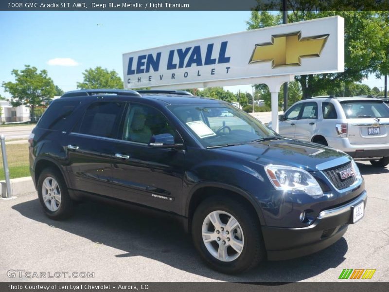 Deep Blue Metallic / Light Titanium 2008 GMC Acadia SLT AWD