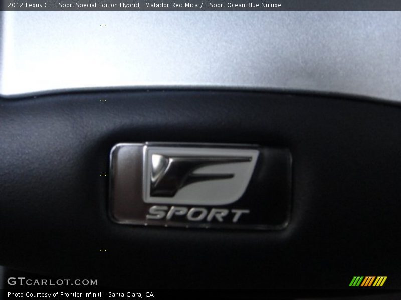 Matador Red Mica / F Sport Ocean Blue Nuluxe 2012 Lexus CT F Sport Special Edition Hybrid