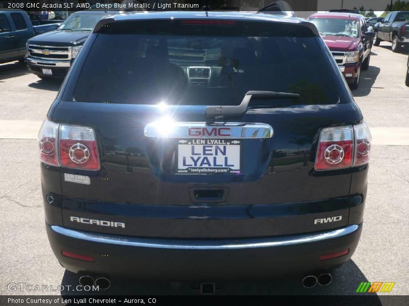 Deep Blue Metallic / Light Titanium 2008 GMC Acadia SLT AWD