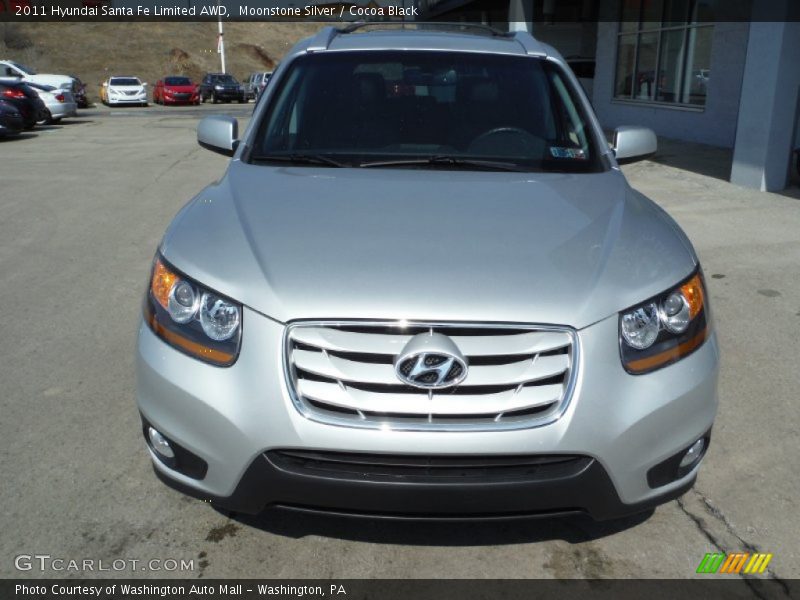 Moonstone Silver / Cocoa Black 2011 Hyundai Santa Fe Limited AWD