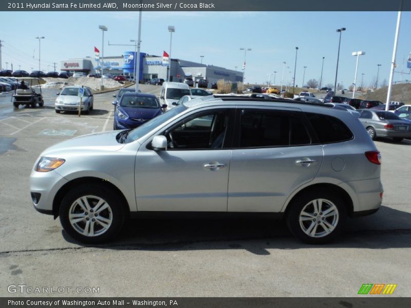 Moonstone Silver / Cocoa Black 2011 Hyundai Santa Fe Limited AWD