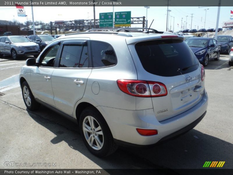 Moonstone Silver / Cocoa Black 2011 Hyundai Santa Fe Limited AWD