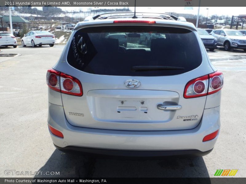 Moonstone Silver / Cocoa Black 2011 Hyundai Santa Fe Limited AWD