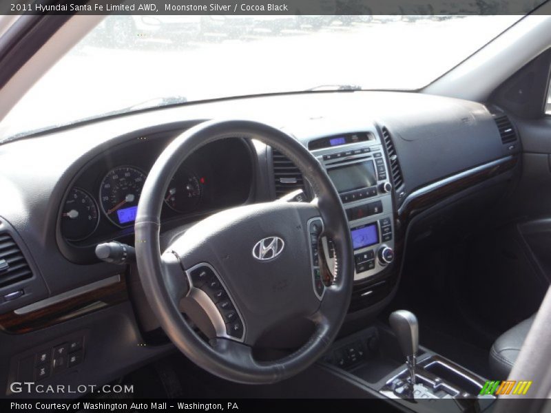Moonstone Silver / Cocoa Black 2011 Hyundai Santa Fe Limited AWD