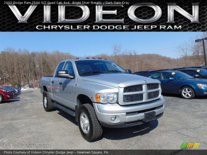 Bright Silver Metallic / Dark Slate Gray 2003 Dodge Ram 2500 SLT Quad Cab 4x4