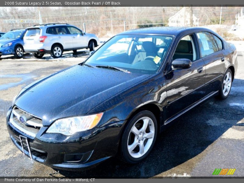 Obsidian Black Pearl / Off Black 2008 Subaru Legacy 2.5i Sedan