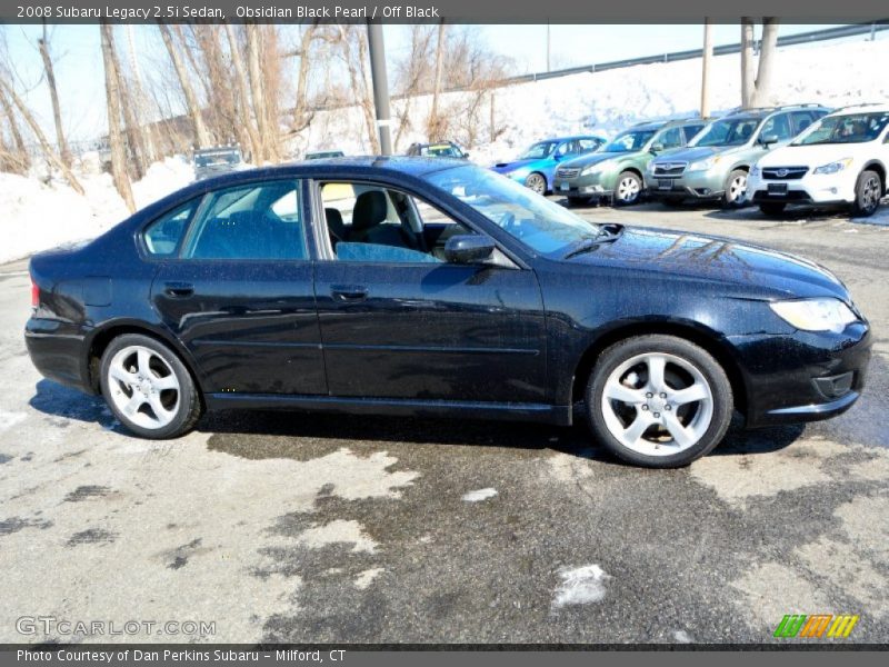 Obsidian Black Pearl / Off Black 2008 Subaru Legacy 2.5i Sedan