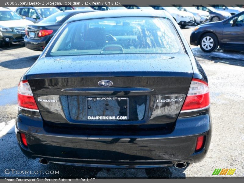 Obsidian Black Pearl / Off Black 2008 Subaru Legacy 2.5i Sedan