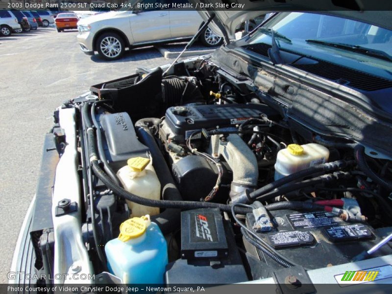 Bright Silver Metallic / Dark Slate Gray 2003 Dodge Ram 2500 SLT Quad Cab 4x4